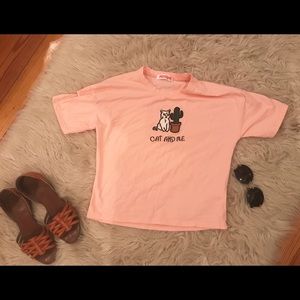 Person Cat and Me shirt with cactus